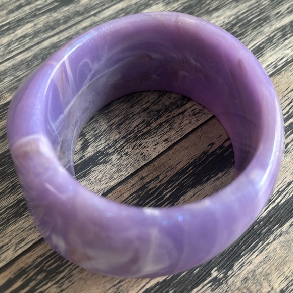 Purple Marbled Bangle Bracelet - Picture 1 of 4